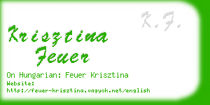 krisztina feuer business card